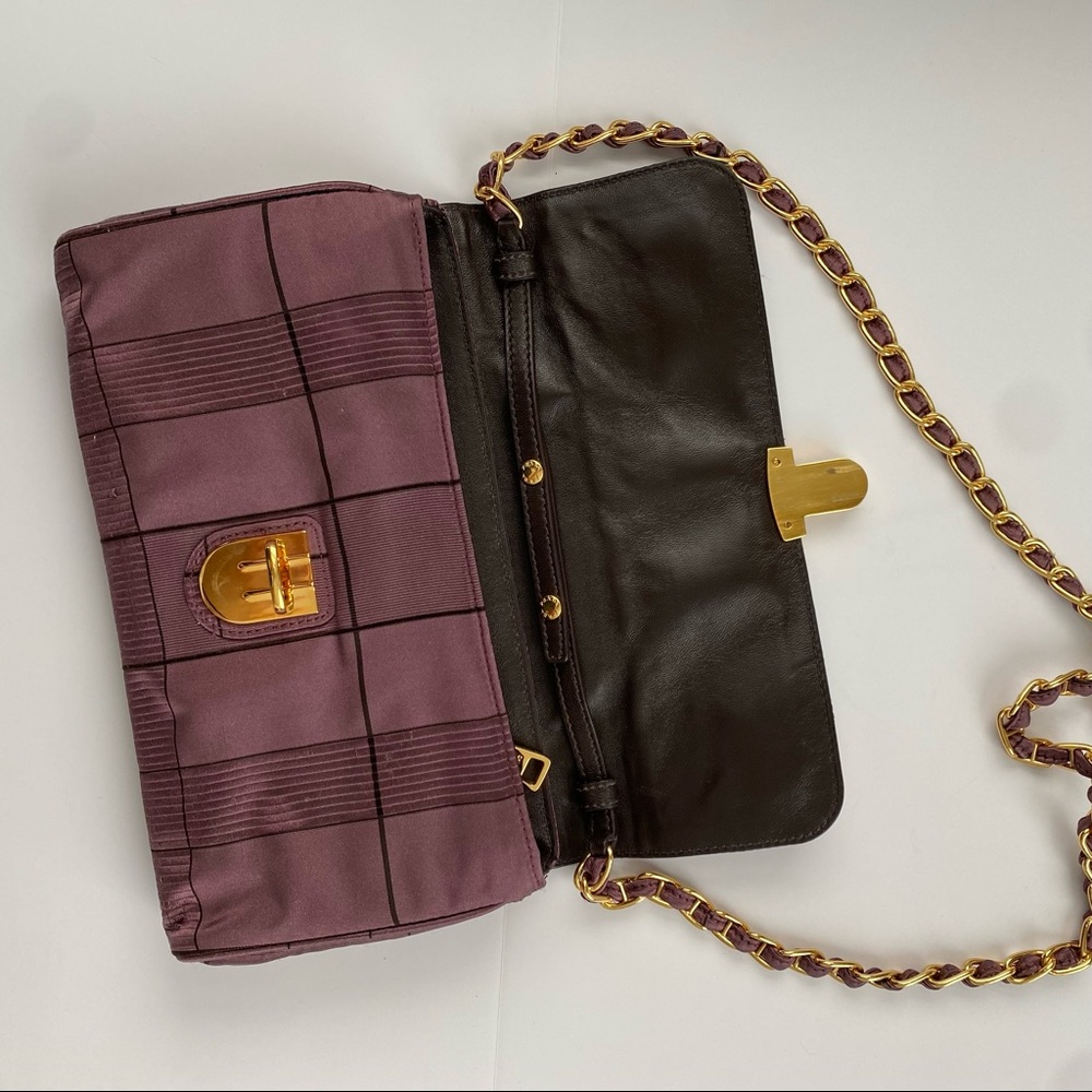 Prada Purple Crossbody Bag with Gold Chain - Picture 9 of 14
